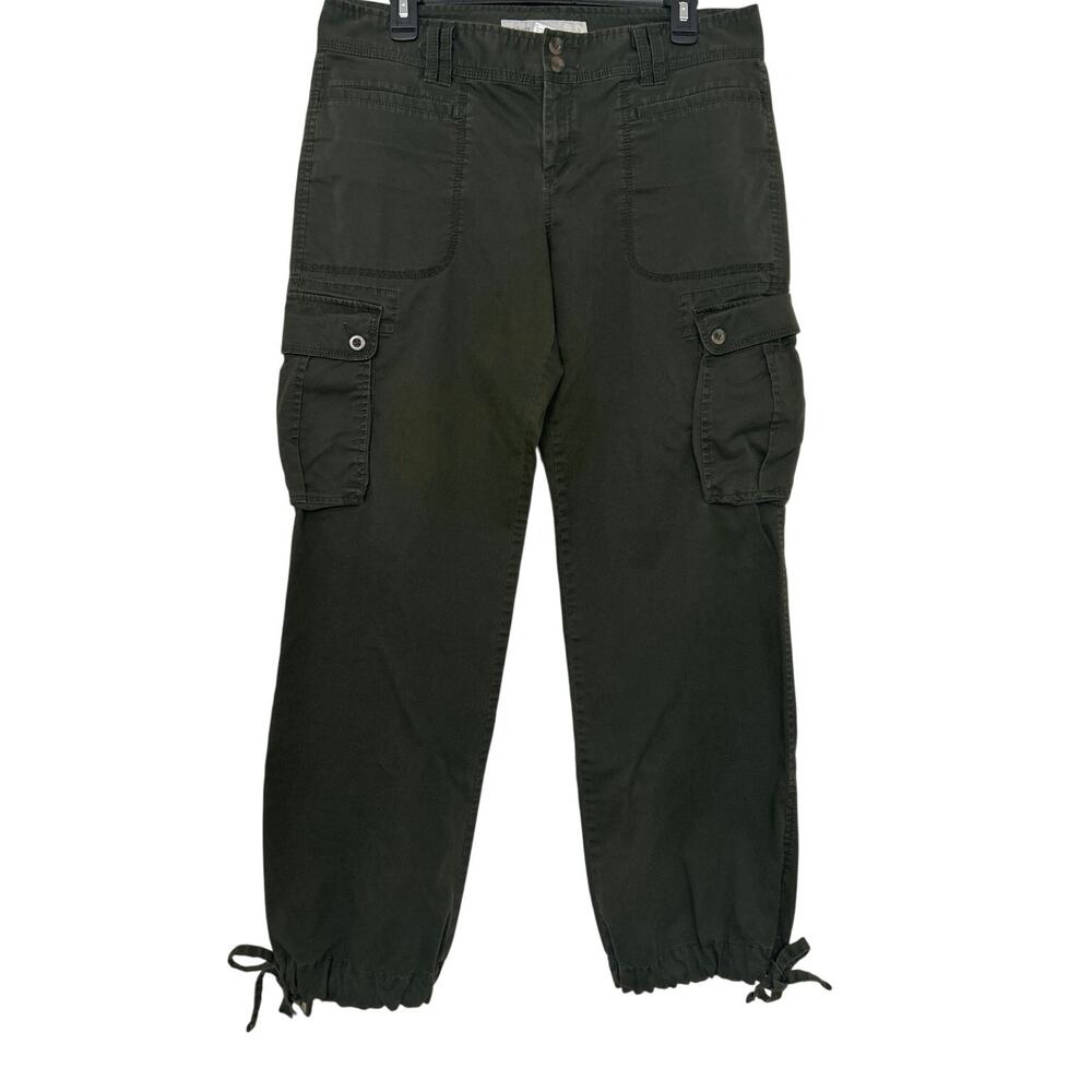 Old Navy Y2K Low Rise Cargo Pants Green Utility Parachute Gorpcore Grunge 12